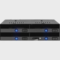 ICY DOCK Mobilni nosač flexiDOCK MB014SP-B R1, 5.25", 4x 2.5" SATA/SAS HDD/SSD, bez ladice, crno